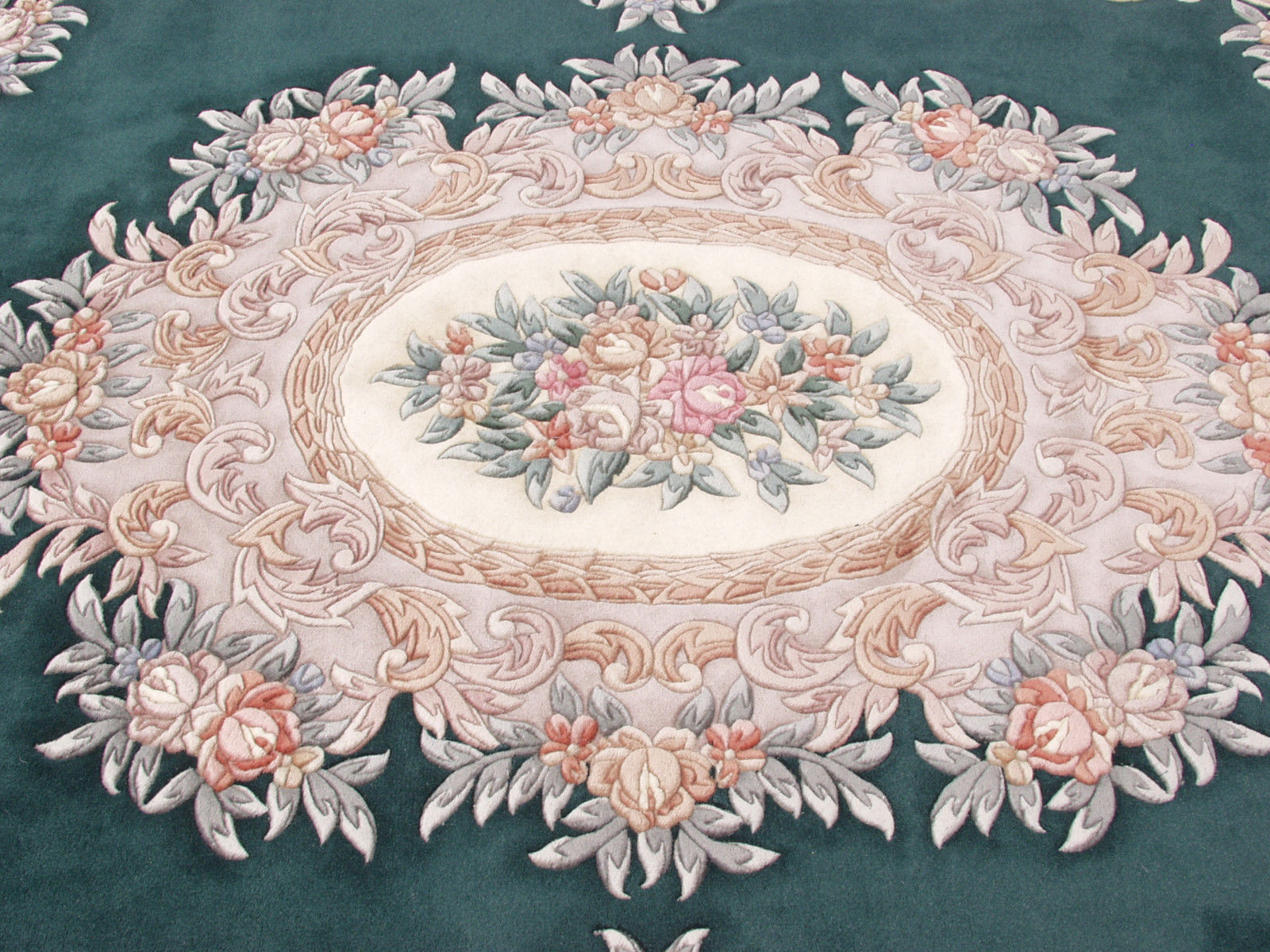 RRA 8x10 Chinese Aubusson Design Emerald Green Rug 29449 eBay