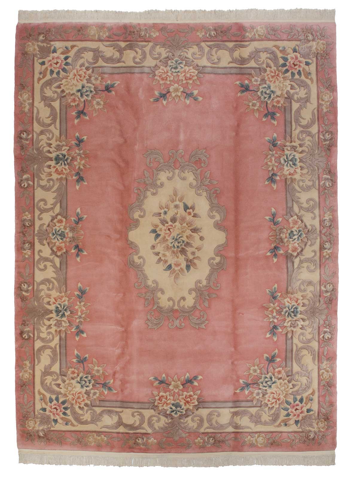 RRA 9x12 Chinese Aubusson Design Light Rose/Ivory Rug 029077 eBay