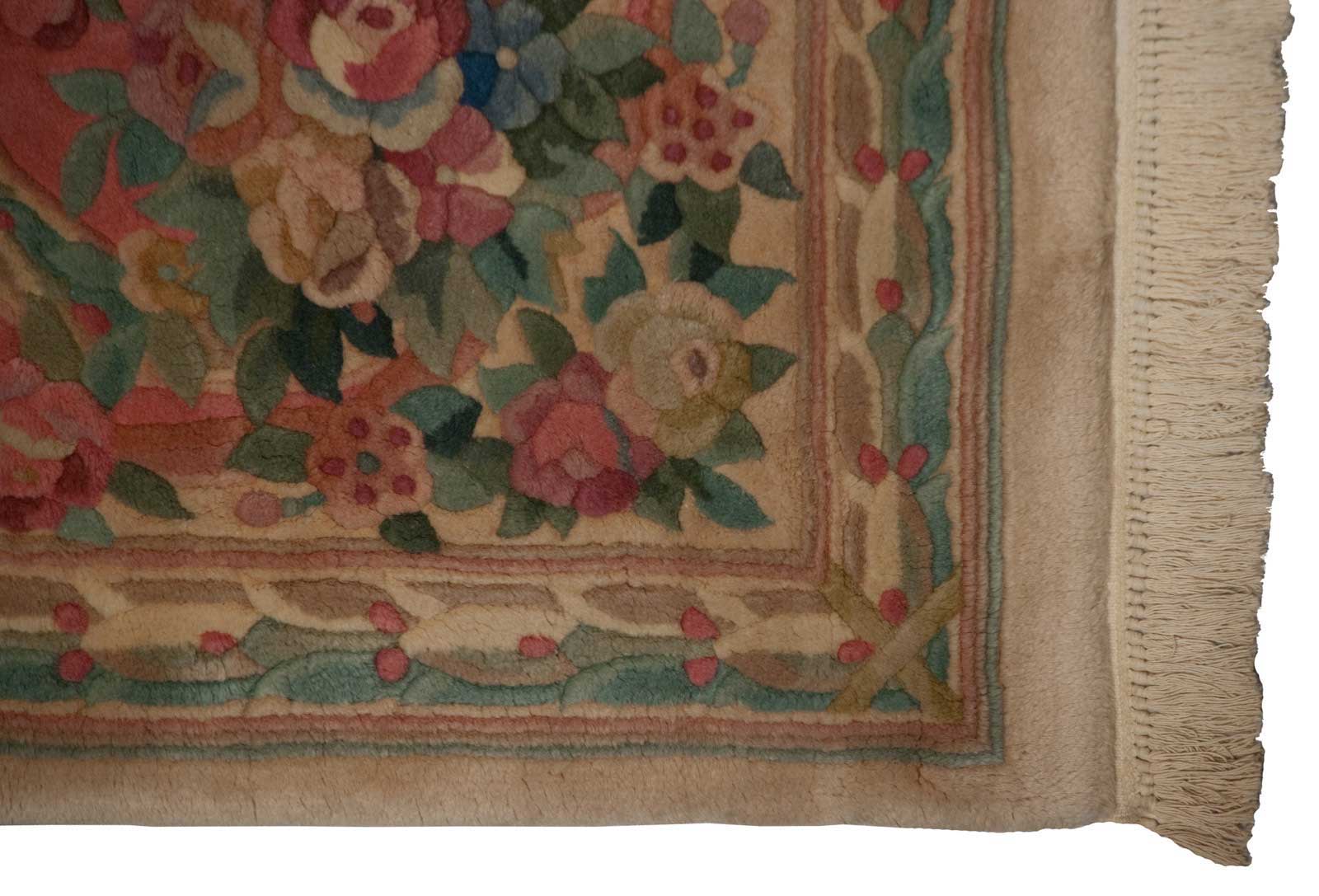 RRA 9x12 Japanese Savonnerie Lattice Design Rose/Ivory Rug 029651 eBay